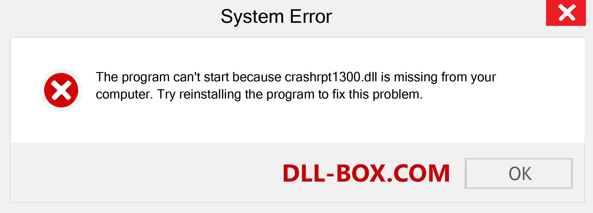  crashrpt1300.dll file is missing?. Download for Windows 7, 8, 10 - Fix  crashrpt1300 dll Missing Error on Windows, photos, images